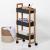 Etajera cu roti Atmosphera Natureo cu 3 niveluri, bambus si MDF, 41x20x81 cm, negru Household NewTrend