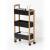 Etajera cu roti Atmosphera Natureo cu 3 niveluri, bambus si MDF, 41x20x81 cm, negru Household NewTrend