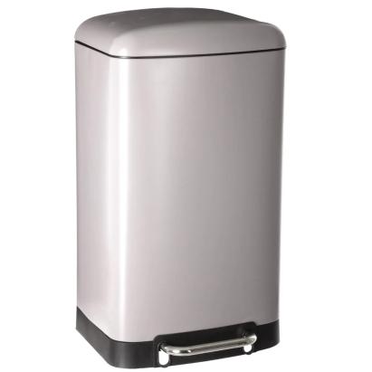 Cos gunoi cu pedala 30L 5Five Ariane, forma rotunda, otel inoxidabil si PP, 34x30,5x61 cm, taupe Household NewTrend