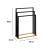 Suport prosoape 5Five Natureo cu 3 brate, 55x24x82 cm, MDF si bambus, negru Household NewTrend