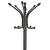 Cuier metalic 5Five cu 12 carlige si suport umbrele, otel si marmura, 182 cm, negru Household NewTrend