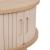Masuta cafea rotunda Atmosphera Nysos cu usi glisante si raft, 60x40 cm, crem natur Household NewTrend