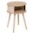 Noptiera rotunda Atmosphera Nysos cu 2 usi glisante si raft interior, 40x54 cm, crem natur Household NewTrend