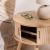 Noptiera rotunda Atmosphera Nysos cu 2 usi glisante si raft interior, 40x54 cm, crem natur Household NewTrend