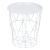 Masuta cafea cu depozitare Atmosphera Kumi, otel, 37x40 cm, alb Household NewTrend