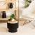 Masuta cafea Atmosphera Enola cu spatiu depozitare, MDF, 39x35 cm, negru Household NewTrend