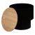 Masuta cafea Atmosphera Enola cu spatiu depozitare, MDF, 39x35 cm, negru Household NewTrend