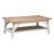 Masuta cafea Atmosphera Olbia cu 2 blaturi, MDF si acacia, 120x70x45 cm, alb Household NewTrend