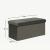 Taburet pliabil Atmosphera Lilou cu spatiu depozitare 80L, 76x38x38 cm, gri Household NewTrend
