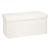 Taburet pliabil Atmosphera Ezzio cu depozitare, 76x38x38 cm, blana artificiala, alb Household NewTrend