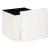 Taburet pliabil Atmosphera Ezzio cu spatiu depozitare, 38x38x38 cm, blana artificiala, alb Household NewTrend