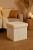 Taburet pliabil Atmosphera Ezzio cu spatiu depozitare, 38x38x38 cm, blana artificiala, alb Household NewTrend