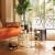 Masa cafea Atmosphera Artifice rotunda, sticla si metal, 71x41 cm, auriu Household NewTrend