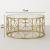 Masa cafea Atmosphera Artifice rotunda, sticla si metal, 71x41 cm, auriu Household NewTrend