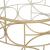 Masa cafea Atmosphera Artifice rotunda, sticla si metal, 71x41 cm, auriu Household NewTrend