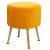 Taburet Atmosphera Solaro rotund cu baza aurie, 35x41 cm, galben mustar Household NewTrend