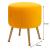 Taburet Atmosphera Solaro rotund cu baza aurie, 35x41 cm, galben mustar Household NewTrend