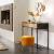 Taburet Atmosphera Solaro rotund cu baza aurie, 35x41 cm, galben mustar Household NewTrend