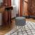 Taburet Atmosphera Solaro rotund cu baza aurie, 35x41 cm, gri Household NewTrend