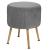 Taburet Atmosphera Solaro rotund cu baza aurie, 35x41 cm, gri Household NewTrend