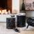 Set 2 masute cafea Atmosphera Akira, 39x45 cm si 35x40 cm, structura metalica, negru Household NewTrend