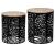 Set 2 masute cafea Atmosphera Akira, 39x45 cm si 35x40 cm, structura metalica, negru Household NewTrend