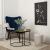 Taburet rotund Atmosphera Ilyan, 34x40 cm, catifea si MDF, alb Household NewTrend