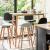 Scaun bar Atmosphera Maxon, 40x43x92 cm, picioare din fag, stil scandinav, alb Household NewTrend