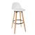 Scaun bar Atmosphera Maxon, 40x43x92 cm, picioare din fag, stil scandinav, alb Household NewTrend