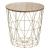 Masuta cafea rotunda Atmosphera Kumi, 40x41 cm, auriu Household NewTrend