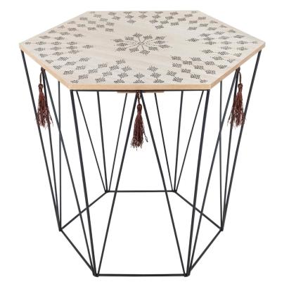 Masuta cafea octogonala Atmosphera Kumi, 44x38x40 cm, negru Household NewTrend
