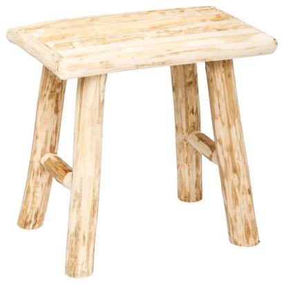 Taburet Atmosphera Woody din lemn natur, 31 cm, bej Household NewTrend