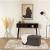 Taburet dublu pliabil Atmosphera Lysandre, MDF si poliester, 76x38x38 cm, gri Household NewTrend