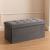 Taburet dublu pliabil Atmosphera Lysandre, MDF si poliester, 76x38x38 cm, gri Household NewTrend