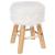 Taburet Atmosphera Oslo cu efect de blana, 42 cm, alb Household NewTrend