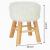 Taburet Atmosphera Oslo cu efect de blana, 42 cm, alb Household NewTrend