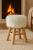 Taburet Atmosphera Oslo cu efect de blana, 42 cm, alb Household NewTrend