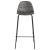 Scaun bar Atmosphera Vladi, cadru metal si lemn, 44x42x95 cm, gri Household NewTrend