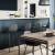 Scaun bar Atmosphera Vladi, cadru metal si lemn, 44x42x95 cm, gri Household NewTrend