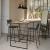 Scaun bar Atmosphera Vladi, cadru metal si lemn, 44x42x95 cm, gri Household NewTrend