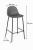 Scaun bar Atmosphera Vladi, cadru metal si lemn, 44x42x95 cm, gri Household NewTrend