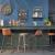 Scaun bar Atmosphera Vladi, cadru metal si lemn, 44x42x95 cm, maro Household NewTrend