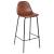 Scaun bar Atmosphera Vladi, cadru metal si lemn, 44x42x95 cm, maro Household NewTrend