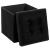 Taburet pliabil Atmosphera Lysandre cu spatiu de depozitare, 38x38x38 cm, negru Household NewTrend