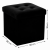 Taburet pliabil Atmosphera Lysandre cu spatiu de depozitare, 38x38x38 cm, negru Household NewTrend