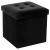 Taburet pliabil Atmosphera Lysandre cu spatiu de depozitare, 38x38x38 cm, negru Household NewTrend