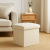 Taburet pliabil Atmosphera Lysandre cu spatiu de depozitare, 38x38x38 cm, bej Household NewTrend