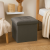 Taburet pliabil Atmosphera Lysandre cu spatiu de depozitare, 38x38x38 cm, gri Household NewTrend