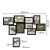 Rama foto colaj Atmosphera Cali pentru 8 poze, format orizontal, negru, 63x30 cm Household NewTrend