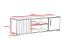 Comoda TV moderna 140x37 cm cu 2 usi si rafturi, finisaj craft cu negru Household NewTrend